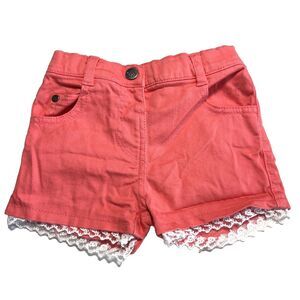 Topomini Girls Size 86 (24 months) German Coral‎ Shorts with Lacy Bottom